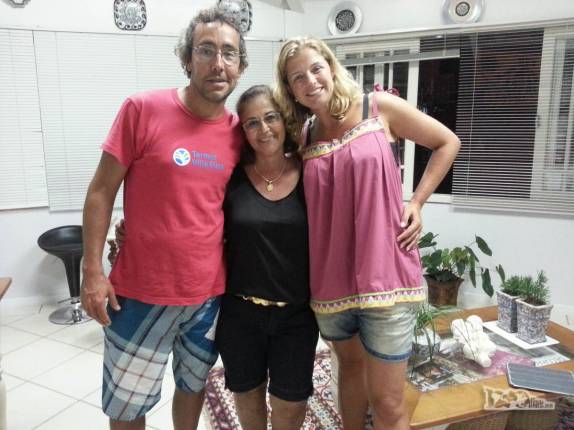 Despedida da tia Walkiria, que nos recebeu tão bem em Joinville, Santa Catarina